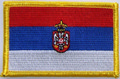 Aufnher Flagge Serbien
 (8,5 x 5,5 cm) kaufen bestellen Shop