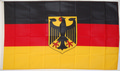 Nationalflagge Deutschland
 mit Wappen (hnl. Bundesdienstflagge)
 (250 x 150 cm) kaufen bestellen Shop