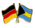 Bild der Flagge "Freundschafts-Pin Deutschland - Bahamas"
