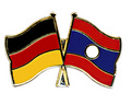 Bild der Flagge "Freundschafts-Pin Deutschland - Laos"