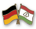 Bild der Flagge "Freundschafts-Pin Deutschland - Tadschikistan"
