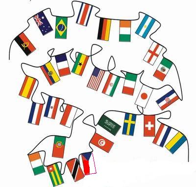Bild von Flaggenkette WM 2006-Fahne Flaggenkette WM 2006-Nationalflagge, Flaggen und Fahnen kaufen, im Shop bestellen