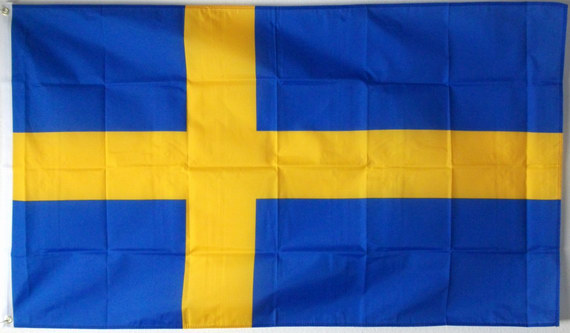 Bild von Flagge Schweden (250 x 150 cm)-Fahne Schweden (250 x 150 cm)-Nationalflagge, Flaggen und Fahnen kaufen, im Shop bestellen