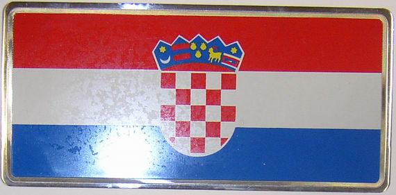 Bild von Schild-Aufkleber Kroation-Fahne Schild-Aufkleber Kroation-Nationalflagge, Flaggen und Fahnen kaufen, im Shop bestellen