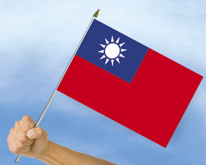 Bild von Stockflaggen Taiwan  (45 x 30 cm)-Fahne Stockflaggen Taiwan  (45 x 30 cm)-Nationalflagge, Flaggen und Fahnen kaufen, im Shop bestellen