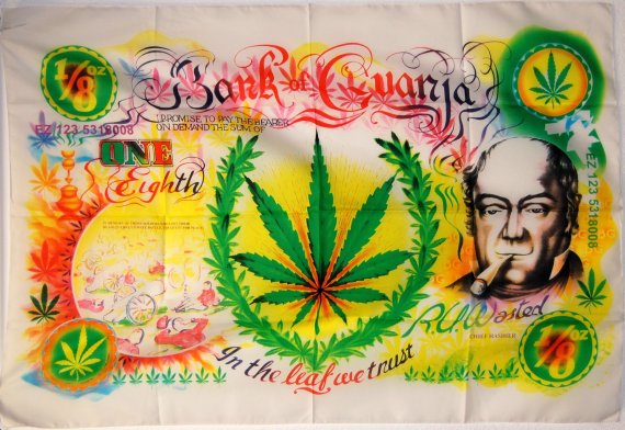 Bild von Poster: Hanf-Dollar  (140 x 95 cm)-Fahne Poster: Hanf-Dollar  (140 x 95 cm)-Nationalflagge, Flaggen und Fahnen kaufen, im Shop bestellen
