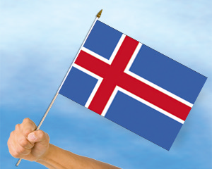 Bild von Stockflaggen Island  (45 x 30 cm)-Fahne Stockflaggen Island  (45 x 30 cm)-Nationalflagge, Flaggen und Fahnen kaufen, im Shop bestellen