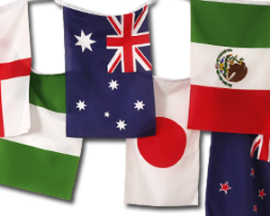 Bild von Flaggenkette International 9m-Fahne Flaggenkette International 9m-Nationalflagge, Flaggen und Fahnen kaufen, im Shop bestellen