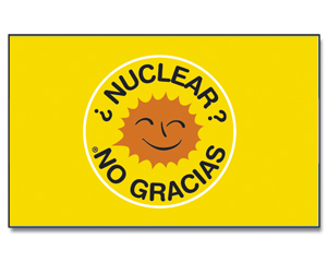 Bild von Flagge NUCLEAR? NO GRACIAS (spanisch)-Fahne Flagge NUCLEAR? NO GRACIAS (spanisch)-Nationalflagge, Flaggen und Fahnen kaufen, im Shop bestellen
