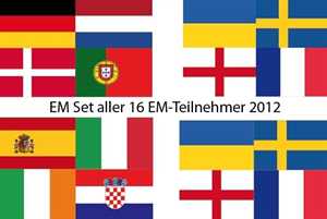 Bild von EM 2012 Polen / Ukraine  Flaggen-Set-Fahne EM 2012 Polen / Ukraine  Flaggen-Set-Nationalflagge, Flaggen und Fahnen kaufen, im Shop bestellen