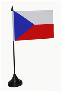 Bild von Tisch-Flagge Tschechien 15x10cm  mit Kunststoffst�nder-Fahne Tisch-Flagge Tschechien 15x10cm  mit Kunststoffst�nder-Nationalflagge, Flaggen und Fahnen kaufen, im Shop bestellen