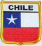 Aufnher Flagge Chile
 in Wappenform (6,2 x 7,3 cm) Flagge Flaggen Fahne Fahnen kaufen bestellen Shop
