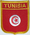 Aufnher Flagge Tunesien
 in Wappenform (6,2 x 7,3 cm) Flagge Flaggen Fahne Fahnen kaufen bestellen Shop