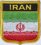 Aufnher Flagge Iran
 in Wappenform (6,2 x 7,3 cm) Flagge Flaggen Fahne Fahnen kaufen bestellen Shop
