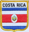 Aufnher Flagge Costa Rica
 in Wappenform (6,2 x 7,3 cm) Flagge Flaggen Fahne Fahnen kaufen bestellen Shop