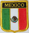 Aufnher Flagge Mexiko
 in Wappenform (6,2 x 7,3 cm) Flagge Flaggen Fahne Fahnen kaufen bestellen Shop