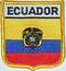 Aufnher Flagge Ecuador
 in Wappenform (6,2 x 7,3 cm) Flagge Flaggen Fahne Fahnen kaufen bestellen Shop