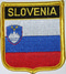 Aufnher Flagge Slowenien
 in Wappenform (6,2 x 7,3 cm) Flagge Flaggen Fahne Fahnen kaufen bestellen Shop