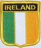 Aufnher Flagge Irland
 in Wappenform (6,2 x 7,3 cm) Flagge Flaggen Fahne Fahnen kaufen bestellen Shop