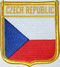 Aufnher Flagge Tschechische Republik
 in Wappenform (6,2 x 7,3 cm) Flagge Flaggen Fahne Fahnen kaufen bestellen Shop
