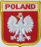 Aufnher Flagge Polen
 in Wappenform (6,2 x 7,3 cm) Flagge Flaggen Fahne Fahnen kaufen bestellen Shop