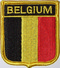 Aufnher Flagge Belgien
 in Wappenform (6,2 x 7,3 cm) Flagge Flaggen Fahne Fahnen kaufen bestellen Shop