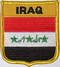 Aufnher Flagge Irak
 in Wappenform (6,2 x 7,3 cm) Flagge Flaggen Fahne Fahnen kaufen bestellen Shop