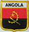 Aufnher Flagge Angola
 in Wappenform (6,2 x 7,3 cm) Flagge Flaggen Fahne Fahnen kaufen bestellen Shop