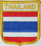 Aufnher Flagge Thailand
 in Wappenform (6,2 x 7,3 cm) Flagge Flaggen Fahne Fahnen kaufen bestellen Shop