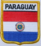 Aufnher Flagge Paraguay
 in Wappenform (6,2 x 7,3 cm) Flagge Flaggen Fahne Fahnen kaufen bestellen Shop