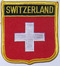 Aufnher Flagge Schweiz
 in Wappenform (6,2 x 7,3 cm) Flagge Flaggen Fahne Fahnen kaufen bestellen Shop