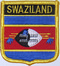 Aufnher Flagge Swasiland
 in Wappenform (6,2 x 7,3 cm) Flagge Flaggen Fahne Fahnen kaufen bestellen Shop