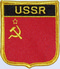 Aufnher Flagge UDSSR
 in Wappenform (6,2 x 7,3 cm) Flagge Flaggen Fahne Fahnen kaufen bestellen Shop