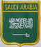Aufnher Flagge Saudi-Arabien
 in Wappenform (6,2 x 7,3 cm) Flagge Flaggen Fahne Fahnen kaufen bestellen Shop