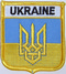 Aufnher Flagge Ukraine
 in Wappenform (6,2 x 7,3 cm) Flagge Flaggen Fahne Fahnen kaufen bestellen Shop
