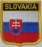 Aufnher Flagge Slowakei
 in Wappenform (6,2 x 7,3 cm) Flagge Flaggen Fahne Fahnen kaufen bestellen Shop