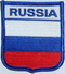 Patch / Aufnher Flagge Russland
 in Wappenform (6,2 x 7,3 cm) Flagge Flaggen Fahne Fahnen kaufen bestellen Shop