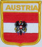 Aufnher Flagge sterreich mit Adler
 in Wappenform (6,2 x 7,3 cm) Flagge Flaggen Fahne Fahnen kaufen bestellen Shop