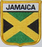 Aufnher Flagge Jamaika
 in Wappenform (6,2 x 7,3 cm) Flagge Flaggen Fahne Fahnen kaufen bestellen Shop
