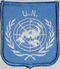 Aufnher Flagge UNO
 in Wappenform (6,2 x 7,3 cm) Flagge Flaggen Fahne Fahnen kaufen bestellen Shop