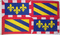 Flagge von Burgund
 (150 x 90 cm) Flagge Flaggen Fahne Fahnen kaufen bestellen Shop