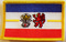 Aufnher Flagge Mecklenburg-Vorpommern
 (8,5 x 5,5 cm) Flagge Flaggen Fahne Fahnen kaufen bestellen Shop
