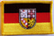 Aufnher Flagge Saarland
 (8,5 x 5,5 cm) Flagge Flaggen Fahne Fahnen kaufen bestellen Shop