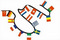 EM 2008 �sterreich / Schweiz 
Flaggenkette 4,0m Flagge Flaggen Fahne Fahnen kaufen bestellen Shop