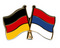 Freundschafts-Pin
 Deutschland - Serbien Flagge Flaggen Fahne Fahnen kaufen bestellen Shop