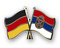 Freundschafts-Pin
 Deutschland - Serbien mit Adler Flagge Flaggen Fahne Fahnen kaufen bestellen Shop