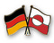 Freundschafts-Pin
 Deutschland - Grnland Flagge Flaggen Fahne Fahnen kaufen bestellen Shop