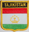 Aufnher Flagge Tajikistan
 in Wappenform (6,2 x 7,3 cm) Flagge Flaggen Fahne Fahnen kaufen bestellen Shop