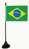 Tisch-Flagge Brasilien 15x10cm
 mit Kunststoffstnder Flagge Flaggen Fahne Fahnen kaufen bestellen Shop