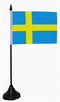 Tisch-Flagge Schweden 15x10cm
 mit Kunststoffstnder Flagge Flaggen Fahne Fahnen kaufen bestellen Shop